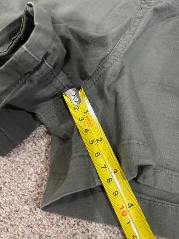 Vuori Ripstop Short Army Green Pockets Drawstring Cotton Hiking Outdoor Climb XL - Image 9
