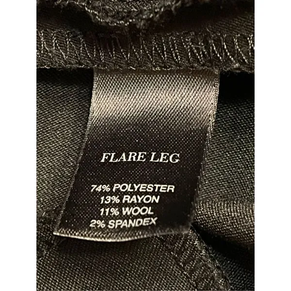 White House Black Market Size 4R Flare Leg Dress Pants Womens Stretch Black (299 - Image 8