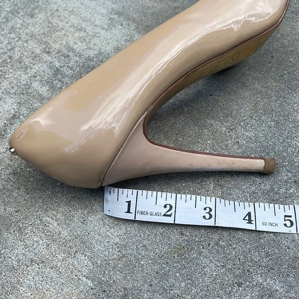 Ted Baker Saidaa 5-inch Dorsey heels patent leather Nude/Beige size 10 - Image 8