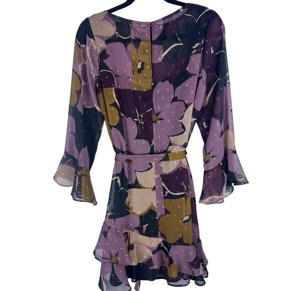 Fit & Flare Floral Ruffle Dress Size Medium - Image 4