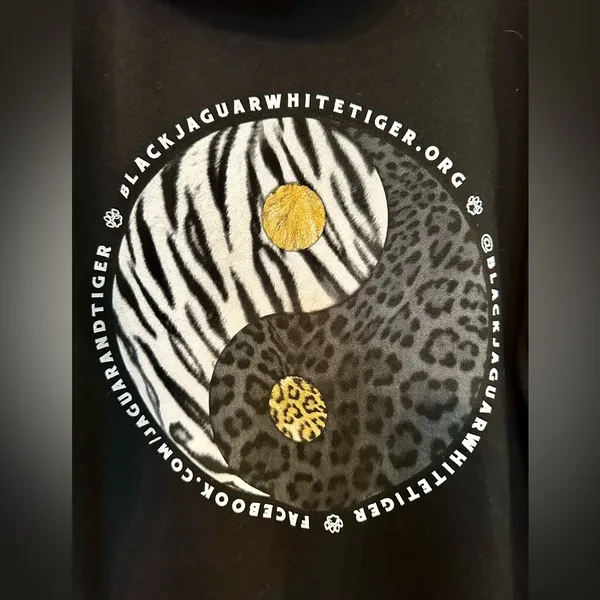 Black Jaguar and White Tiger Foundation - Black Zip-Up Hoodie - Brand new! - Image 7