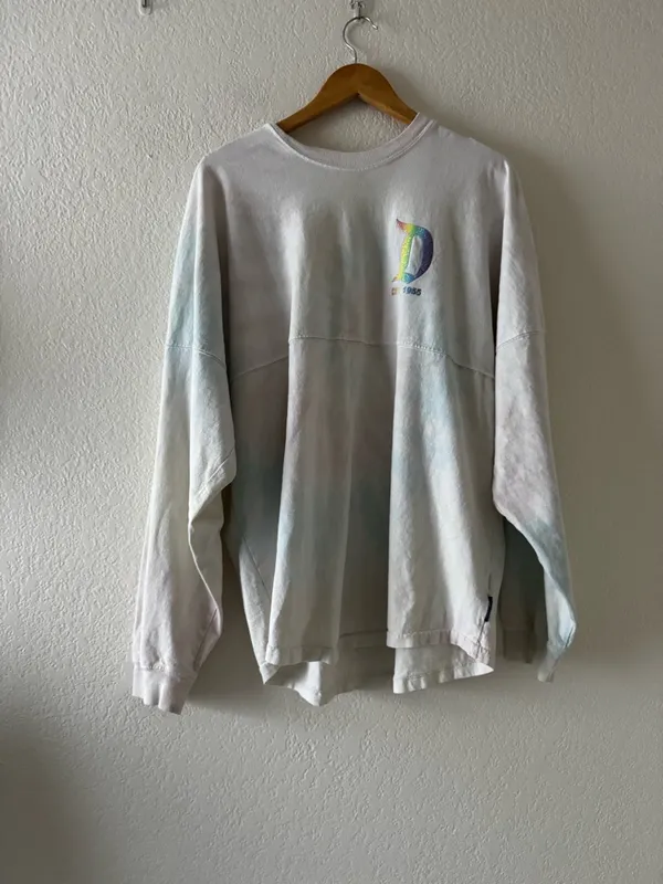 Disneyland Resort Spirit Jersey Pastel Tie Dye Rainbow Glitter Puff Print medium - Image 2