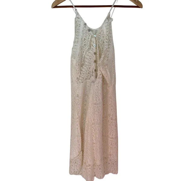 NWT Wishlist Apparel Ivory Lace Party Hi-Low Dress Size‎ M - Image 3