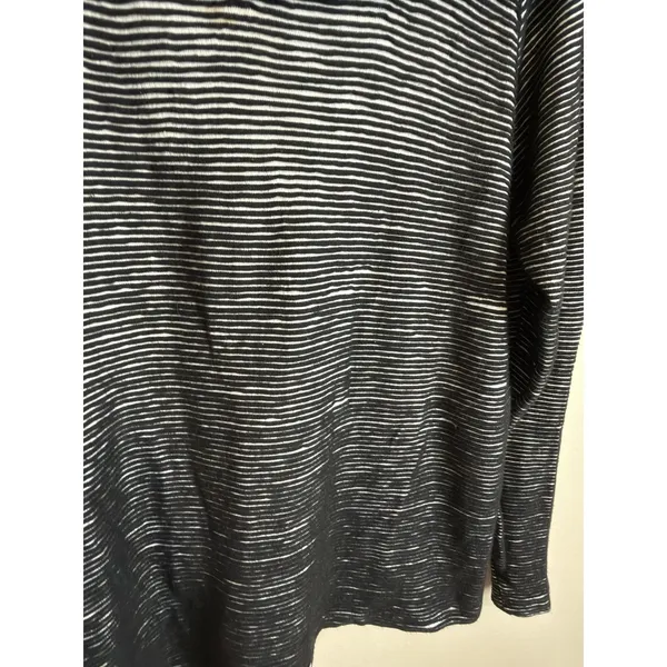 Anthropologie Dolan Striped Cowl Neck Top Black White Long Sleeve Pullover M - Image 5