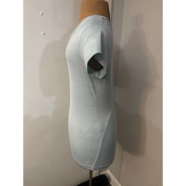 Asics Sky Blue T-Shirt XS Athleisure Pastel Sportswear Activewear Casual Comfy - Image 3