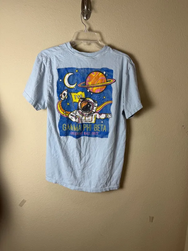 Gamma Phi Beta G Phi Crescent Ball 2023 Space Themed T Tee Shirt Size Medium - Image 3