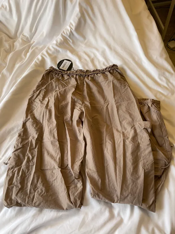 White Fox Tan Parachute Pants - Image 4