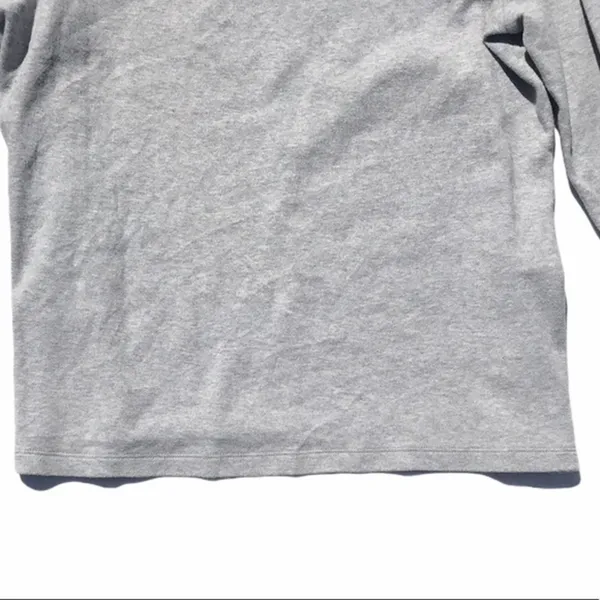 Nautica Chambray Boat Neck Gray Cuff Sleeve Top‎ - Image 4