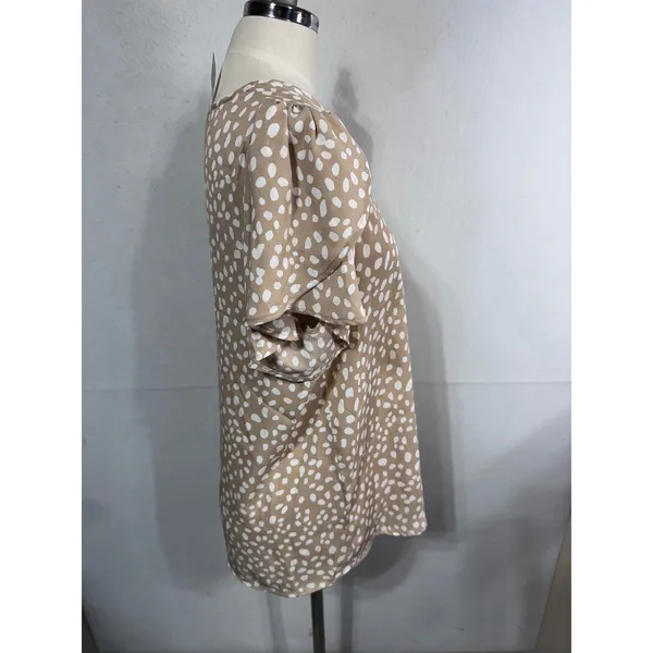 Vine & Love Polka Dot‎ Flutter Sleeve Boho Cottagecore Blouse USA Made Women's M - Image 8
