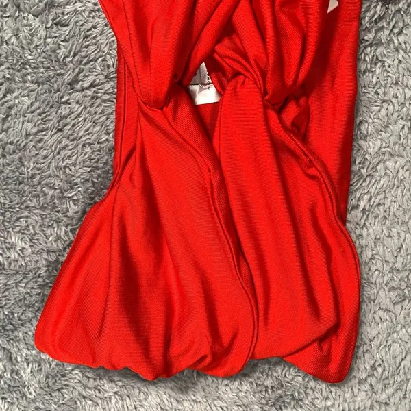 NWT Beginning boutique Red Twist Bandeau Top Havanna 6 - Image 2