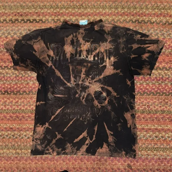 Well Worn Distressed Vintage Acid Wash Iron Horse Motorcycle Tee - Image 6