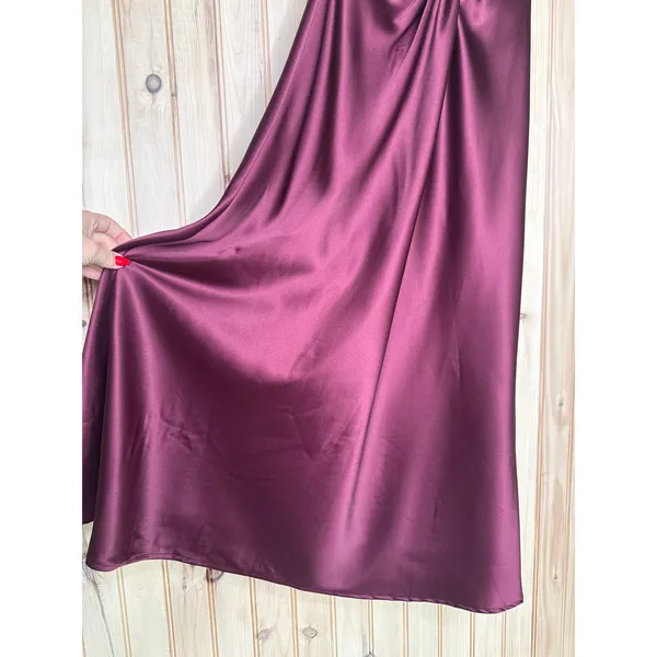 NWT Lulus Icon Update Burgundy Color Block Knotted Halter Midi Dress Wedding S - Image 5
