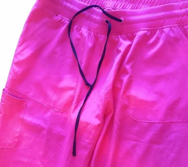 Women's Maevn Fuchsia Drawstring 5 Pocket Jogger Scrub Pants, Size XL - Image 8