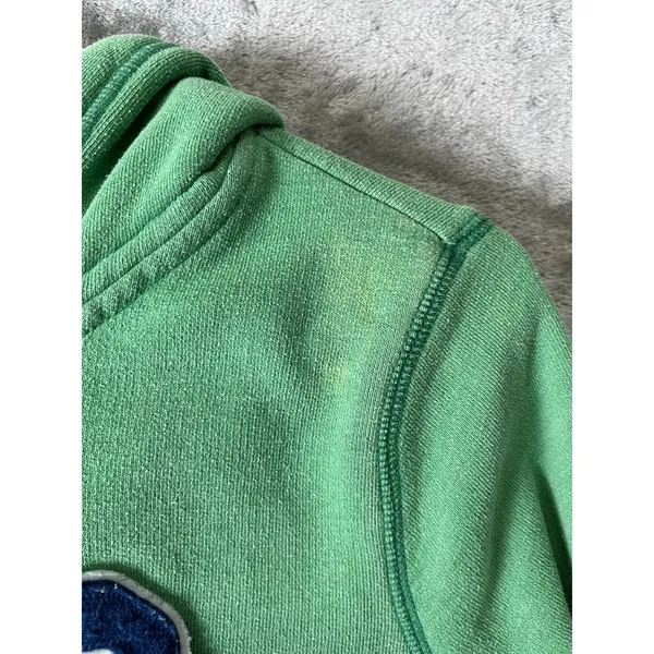 Hollister Y2K Green Zip‎ Up Hoodie 22 Graphic Fitted Zip Jacket Size Medium - Image 7