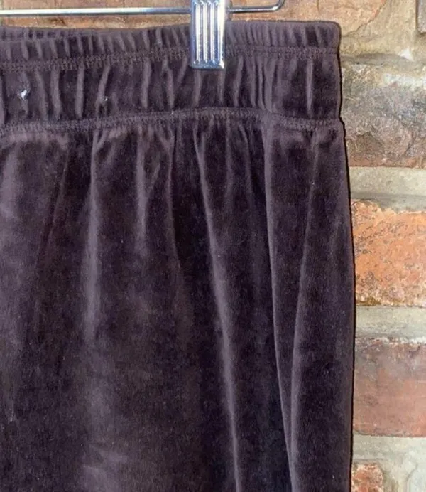 Westbound Brown Velour Flare Leg Track Sweat Pants Women's Size Medium - Image 4