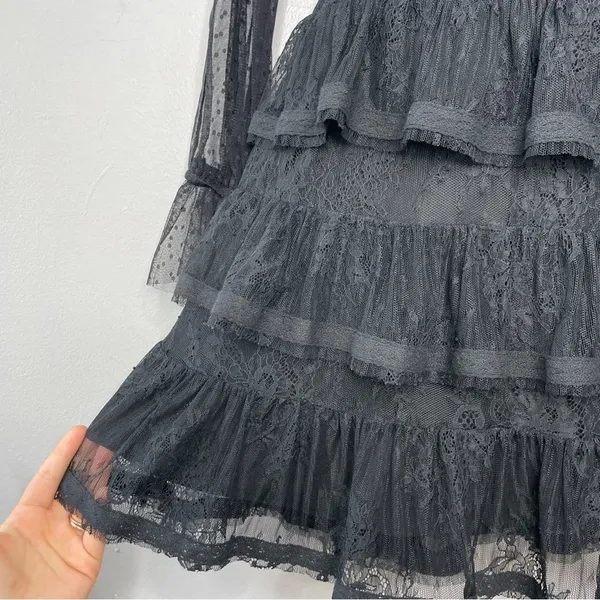 REBECCA MINKOFF Dress Womens 4 Feminine Whimsigoth Party Wedding Guest Chic - Image 8