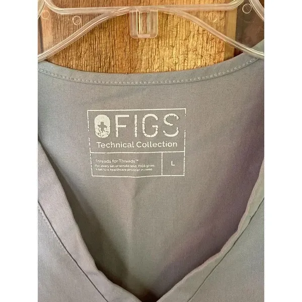 Figs Womens Scrubs Size Large Gray - Image 3