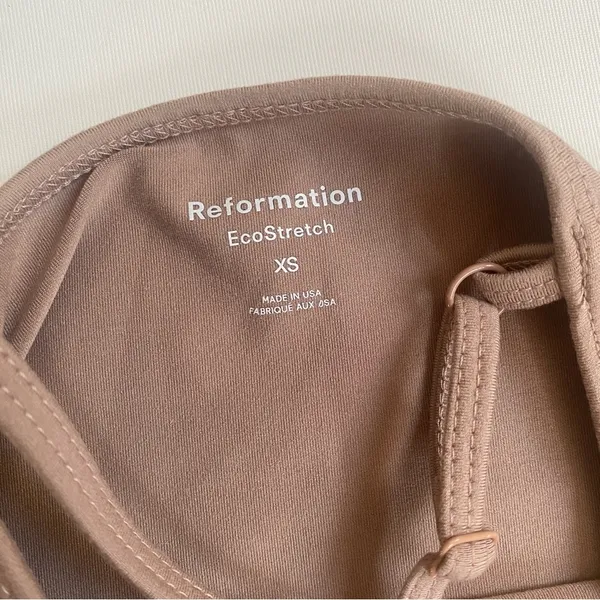 Reformation Eco Stretch Nude Bodysuit - Image 4