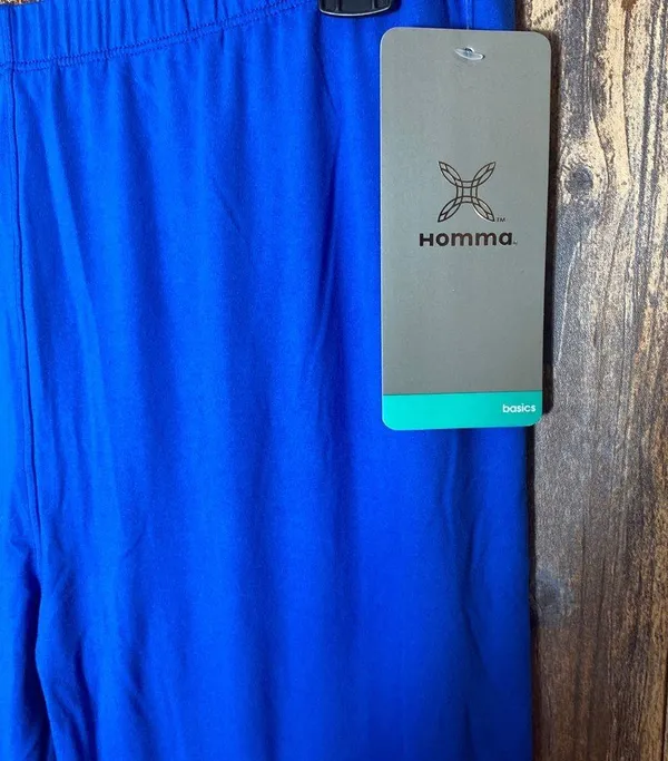 NWT Homma Seamless Leggings Sz XL High Waist Compression Slimming Blue - Image 3