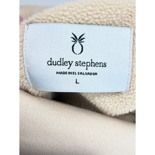 Dudley Stephens Clover Turtleneck French Terry Sweatshirt Beige Size L - Image 4