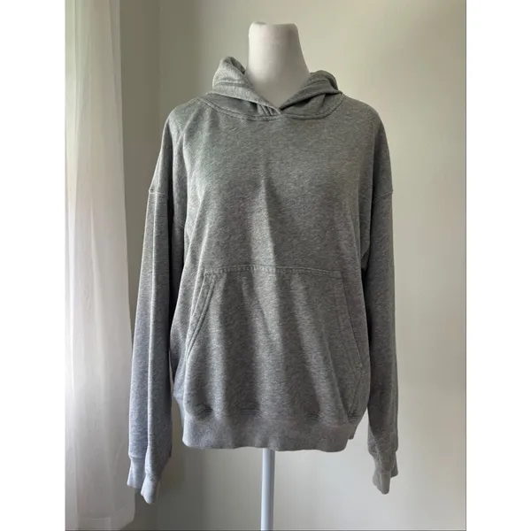 Fabletics Light Gray Hooded Pullover Sweatshirt - Image 2