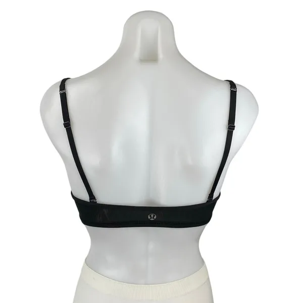 Lululemon Daily Black Floral Sleeveless Activewear Sports Bra Crop Tank Top S - Image 3