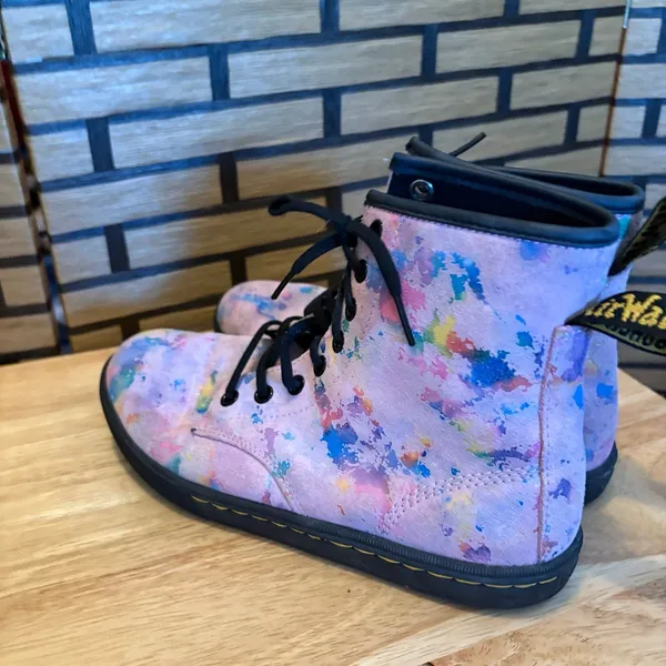 Dr. Martens Sheridan Rainbow Suede Boot Size‎ 6 - Image 2
