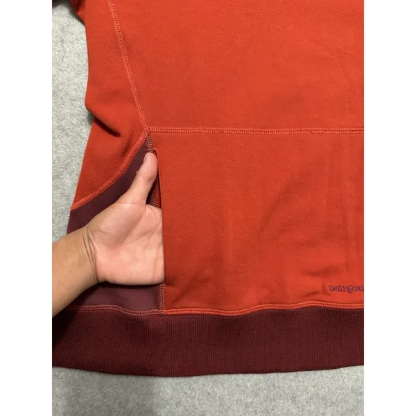 Patagonia Women's Axuwool Pullover Hoody Orange VTG Y2K Size Small - Image 7
