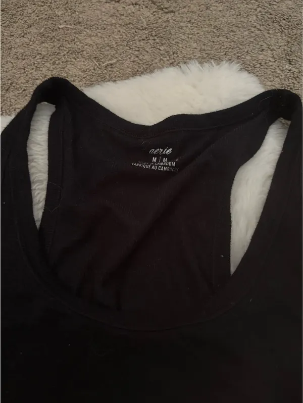aerie black tank top - Image 2