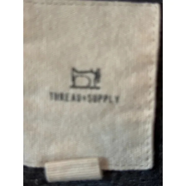 Thread & Supply Sherpa Fleece Quarter Zip Pullover Black White Salt and Pepper - Image 4