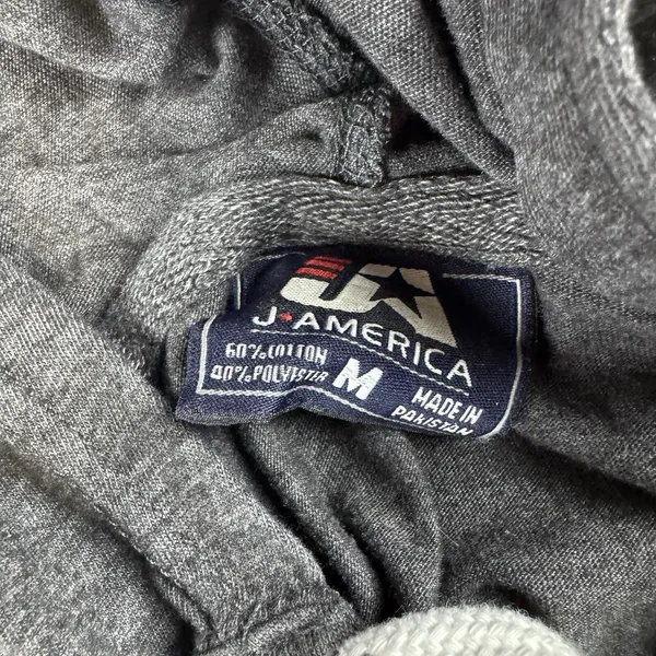 J AMERICA Lightweight Sweatshirt Hoodie Womens Gray Pullover Kangaroo Pocket M - Image 3