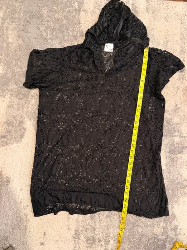 Coast to Coast Black Crochet Cover-Up Top - Image 6