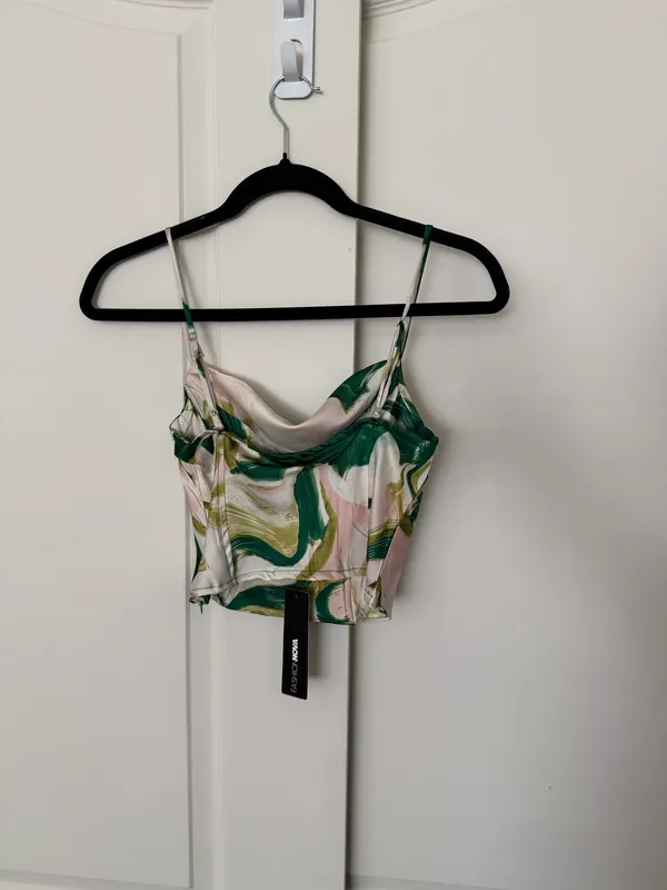 FashioNova Silk Crop Corset Top - Image 2