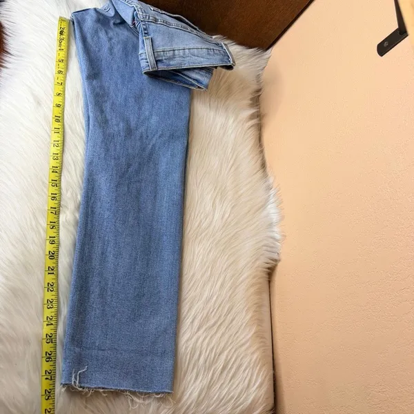 Levi's Wedgie Straight Button Fly Distressed Jeans Size 27 - Image 7