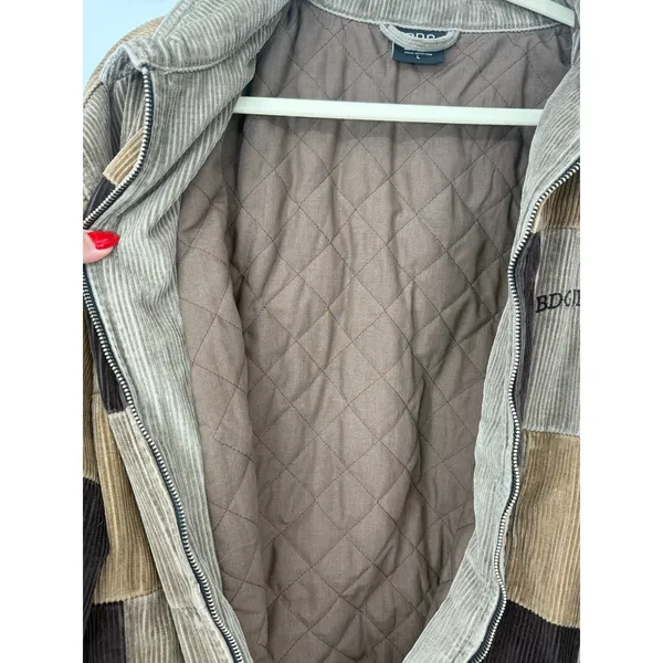 Urban Outfitters BDG Patchwork Corduroy Harrington Jacket Brown Colorblock L - Image 10