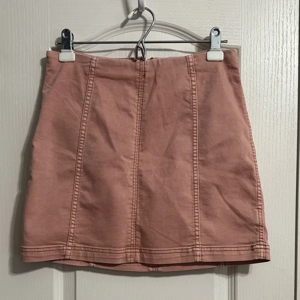 Free‎ People Modern Femme Denim Mini Skirt Minimalist Boho - Image 2