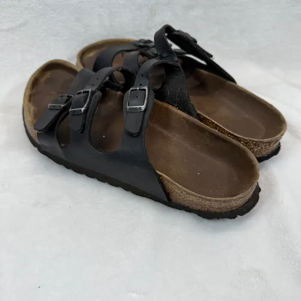 Birkenstock Florida Sandals Triple Strap‎ Buckle Slides Casual Size 38 US 7 - Image 8