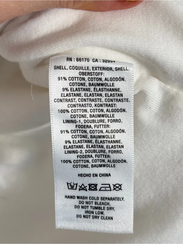 Maeve Anthropologie Puff Sleeve Faux Wrap Surplus Cotton Knit Top White XL - Image 6