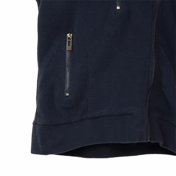 Doublju Fitted Zip-Up Hooded Moto Vest Blue NEW - Image 9