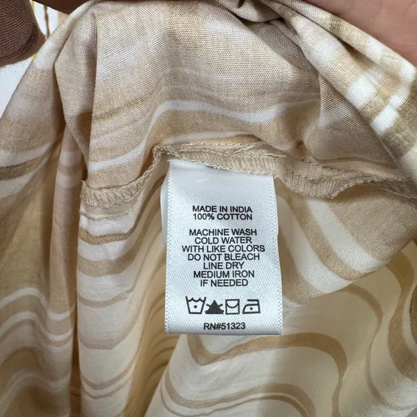 CeCe Maxi Sundress Womens Size M Tan & Ivory Stripe Sleeveless Pockets - Image 7