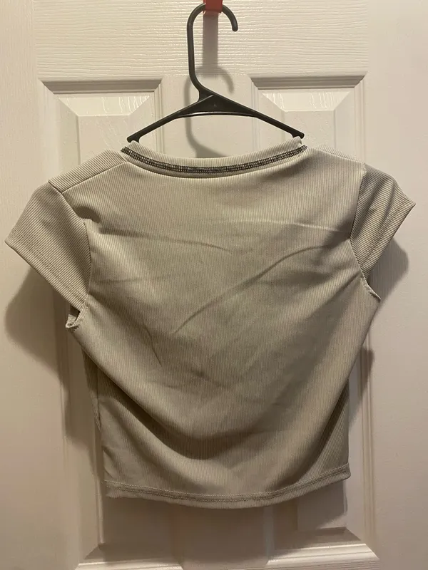 Grey crop top Gray - Image 3
