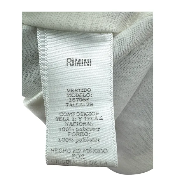 Rimini Black White Floral Print Midi Dress Size Med Flutter Sleeve Belted‎ Lined - Image 6