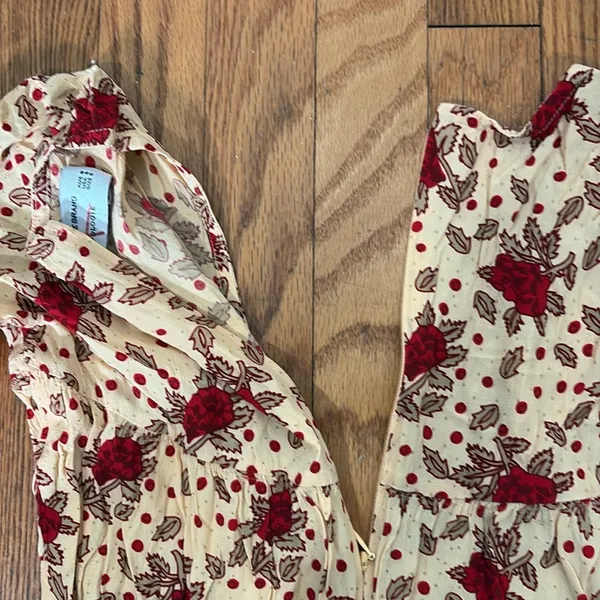 Faithfull‎ The Brand x Anthropologie Floral Polka Dot Melia Midi Dress Small - Image 9
