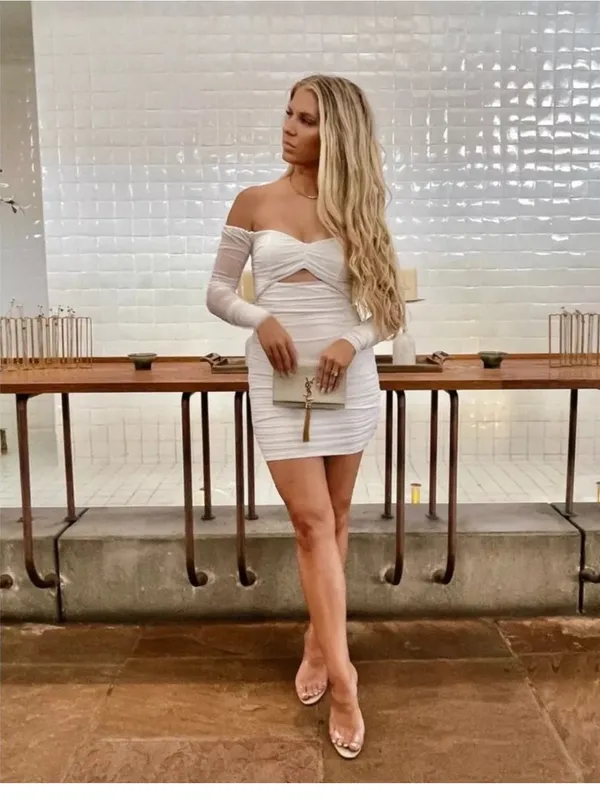 Michael Costello x REVOLVE Paola Mini Dress - White - Image 3