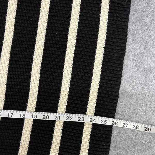 H&M oversized striped knit sweater black and white medium - Image 6