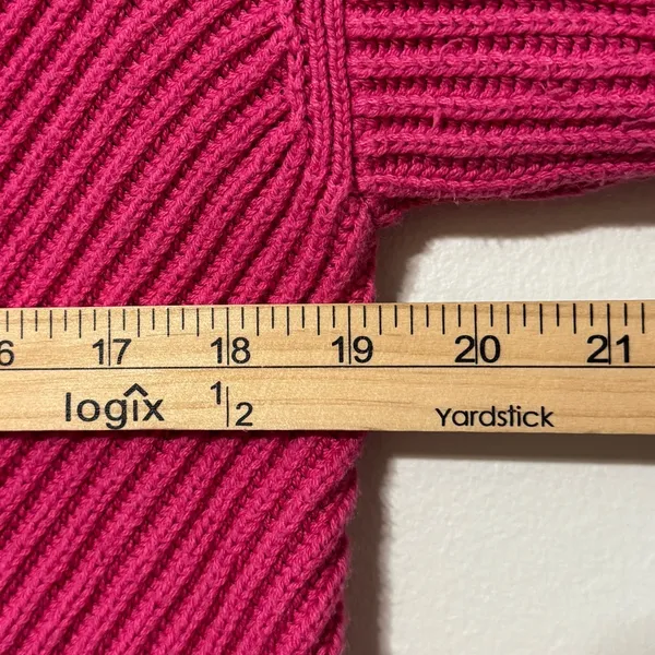 Marine Layer Skylar Mockneck Sweater Chunky Knit Bubblegum Pink Size Small - Image 8