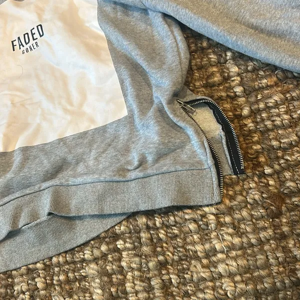 NANA “Faded Goner” Graphic Printed Grey Hoodie Size Small - Image 4