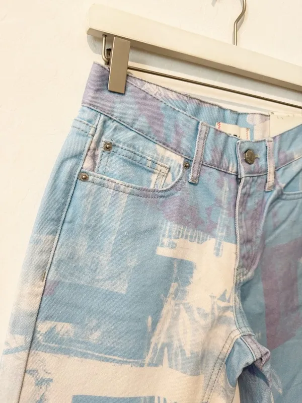 BDG Urban Outfitters Cowgirl Jeans Size 24 Renaissance Print Low Rise Whimsigoth - Image 5
