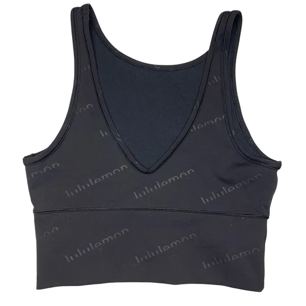 Lululemon Power‎ Pivot Tank Special Edition Black Embossed Everlux Size 8 EUC - Image 3