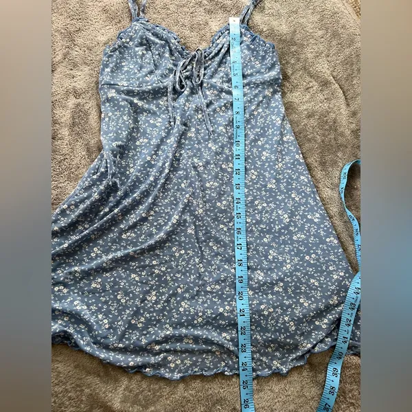 American Eagle Blue Floral Slip Dress babydoll style - Image 7
